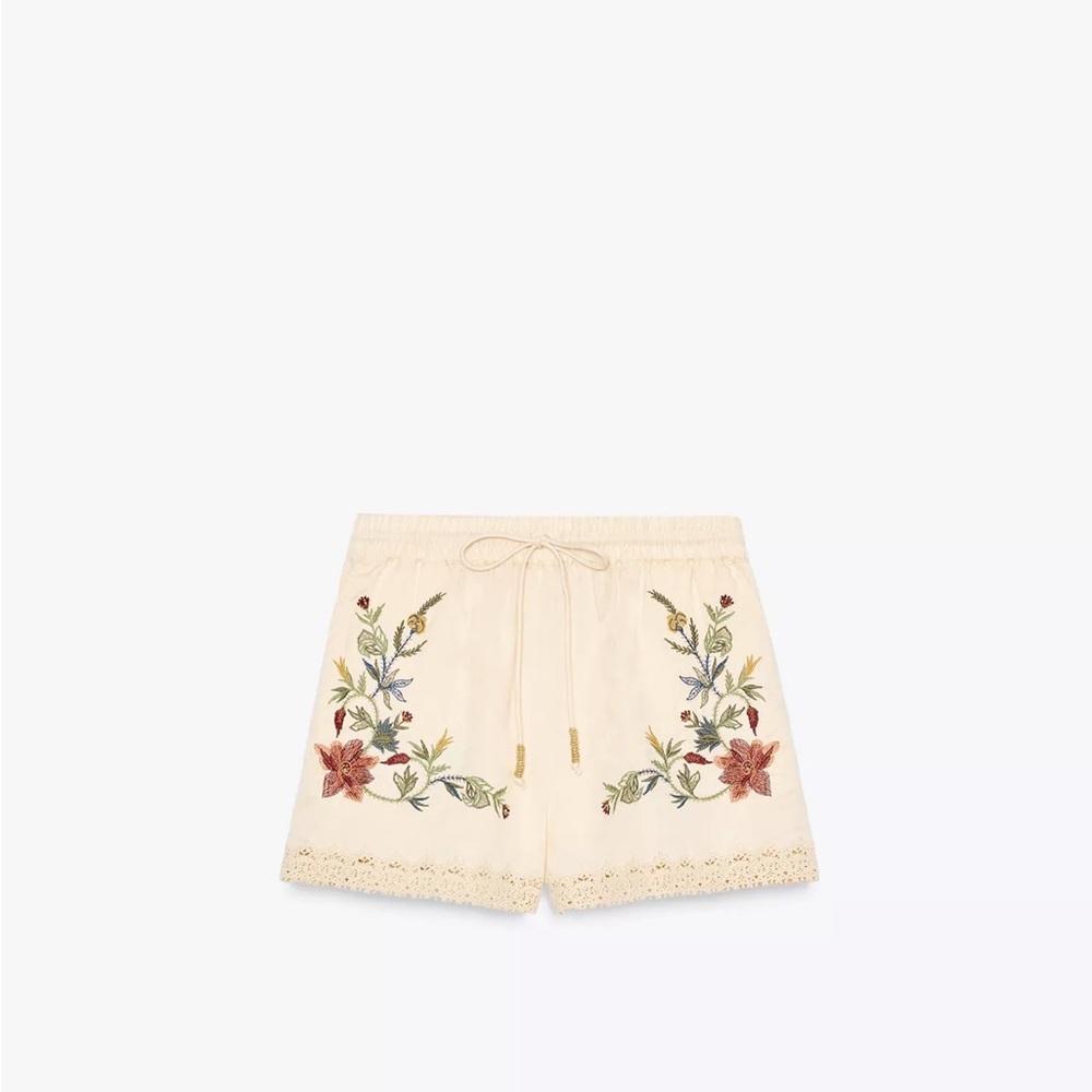 Zara Cream Floral Embroidered Set - Picture 2 of 3